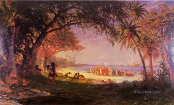  barco - El desembarco de Colón Albert Bierstadt
